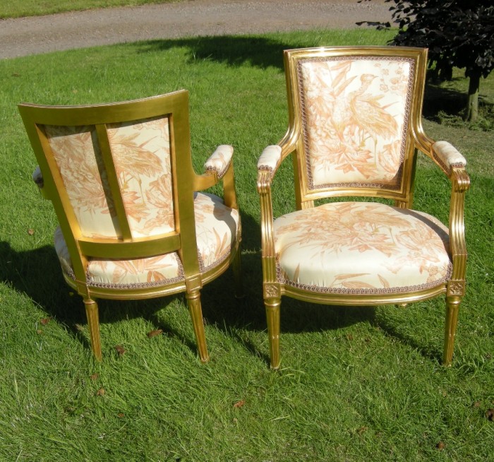 18th Century Parcel Gilt Occasional Chairs